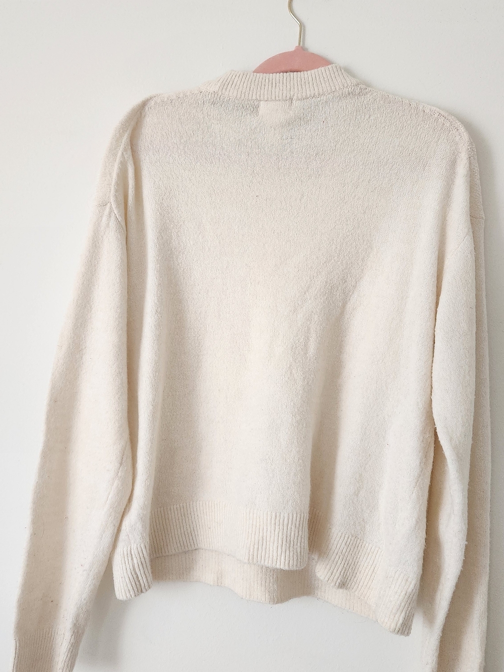 H&M Cream Crewneck Sweater with Pearl Accents - Picture 8 of 8